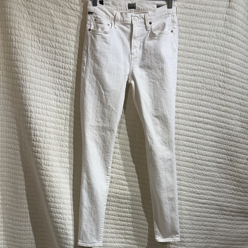 Citizens of Humanity White Rocket High Rise Skinny Jeans Womens